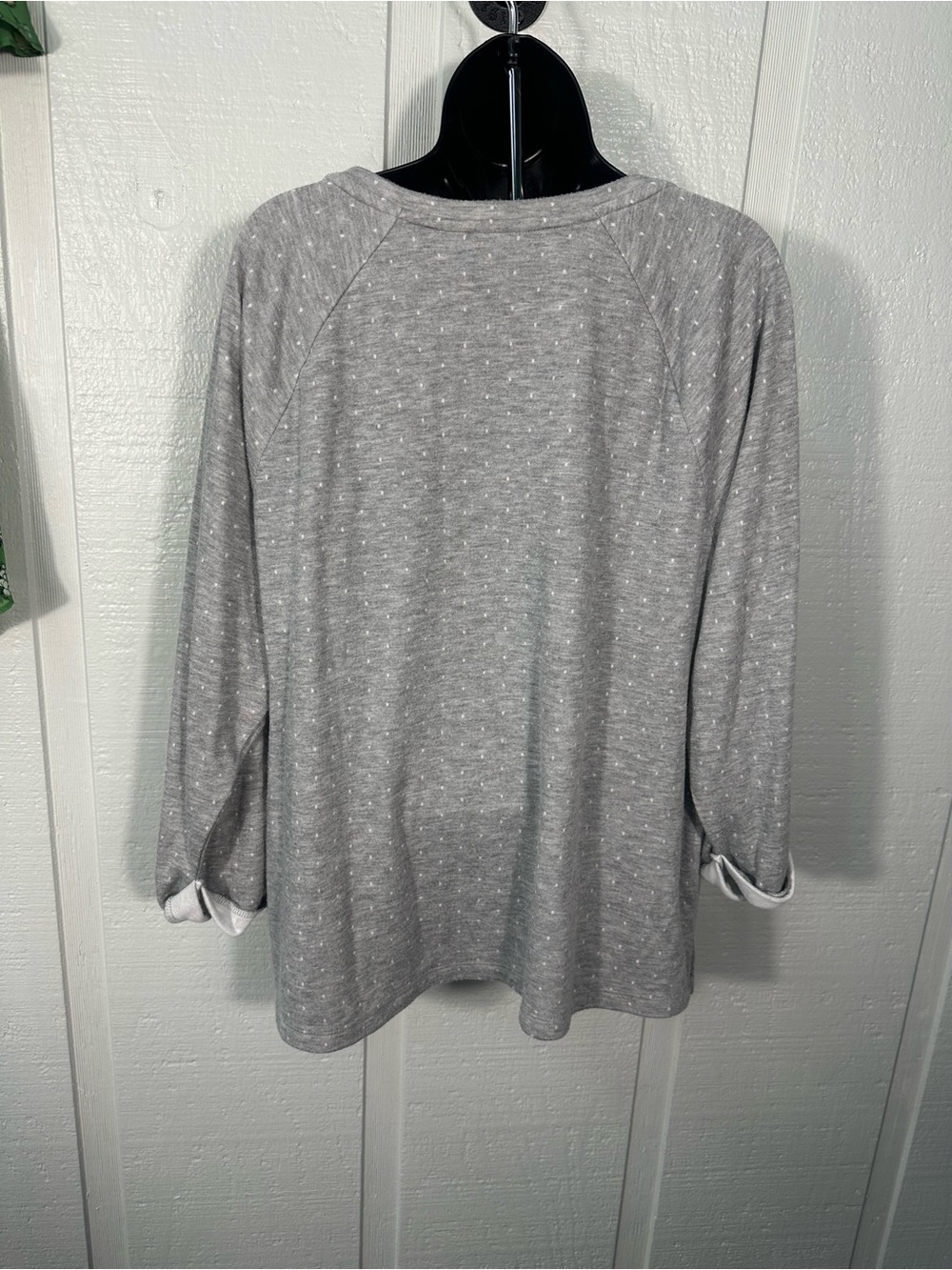 Chicos Grey 3/4 Sleeve Top Size 3/XL EUC - Picture 6 of 7